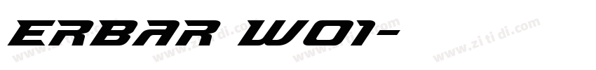 Erbar W01字体转换